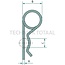 GRANIT R-clip - 10 pcs - Version: Galvanised. A (mm): 6,3. B (mm): 42. C (mm): 34 - 45