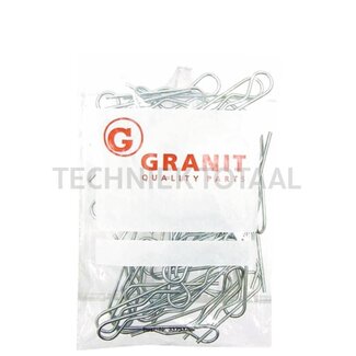 GRANIT R-clip set - 50 pcs - Version: galvanized. A (mm): 3. C (mm): 42644