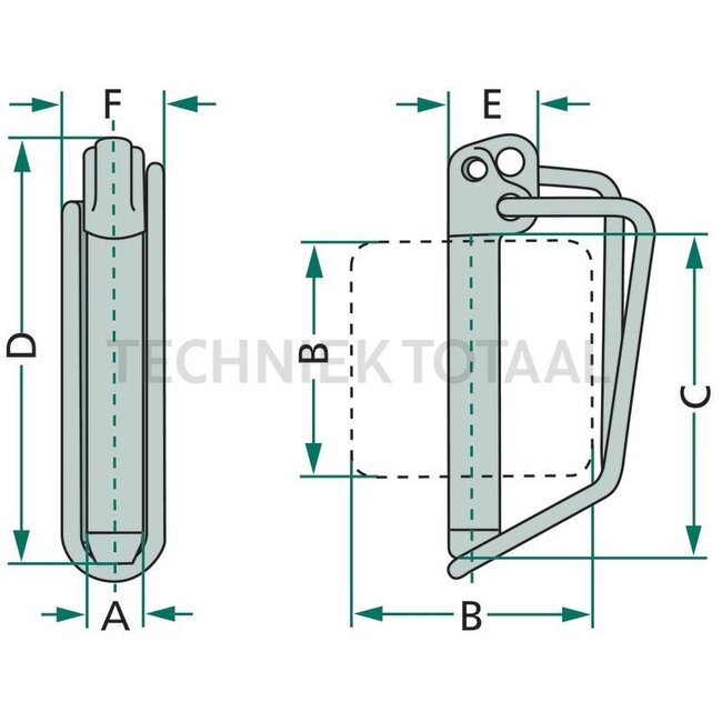 GRANIT Lock pin 15,5 x 60 x 75 mm - 5 pieces
