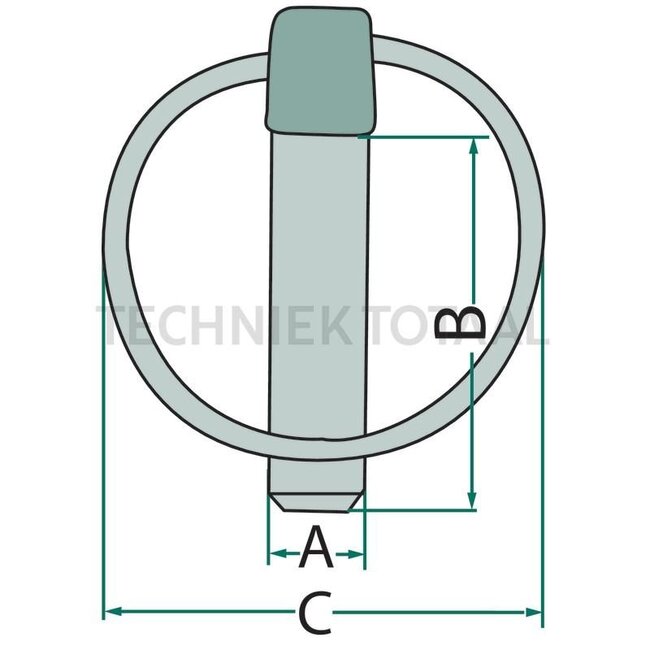 Walterscheid Linch pin - 395095409, 1095409 | Version: galvanised | A: 12 mm | B: 46,5 mm