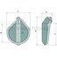 GRANIT Borgpen Cat. III - 20001162700, 1162700, 01162700 | Uitvoering: verzinkt | A: 15,5 mm | B: 54 mm | C: 60 mm | D: 80 mm | E: 31 mm | F: 69 mm