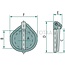 GRANIT Linch pin 5 x 32 - 5 pcs. - 20001470010/5 | Version: V2A | A: 4,7 mm | B: 25 mm | C: 29 mm | D: 48 mm | E: 11 mm | F: 34 mm