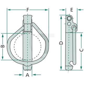 GRANIT Borgpennen set Ø 4,7 x 29 x 35 mm verzinkt - 5 stuks