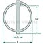 GRANIT Linch pin - 20023252 | Version: galvanised | A: 4,5 mm | C: 32 mm | F: 34 mm