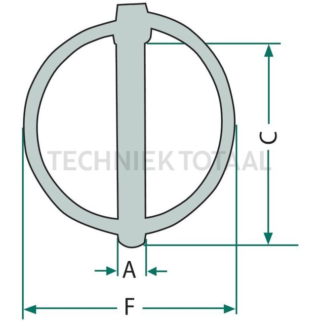 GRANIT Linch pin set galvanised 6 mm, C 41 mm, F 47 mm - 50 pieces
