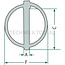 GRANIT Linch pin set galvanised 4,5 mm, C 32 mm, F 34 mm - 50 pieces
