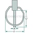 Klappstecker-Satz - 5 Stück - 20023311/5 | Ausführung: verzinkt | A: 11 mm | C: 55 mm | F: 60 mm