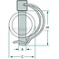 GRANIT Buisborgpen - 20023327, 200233270 | Uitvoering: verzinkt | A: 8 mm | B: 50 mm | C: 45 mm