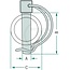 GRANIT Linch pin for tube - 20023331, CFA00194 | Version: galvanised | A: 10 mm | B: 50 mm | C: 45 mm | Menke no.: 26410