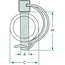 GRANIT Buisborgpen - 20023331, CFA00194 | Uitvoering: verzinkt | A: 10 mm | B: 50 mm | C: 45 mm