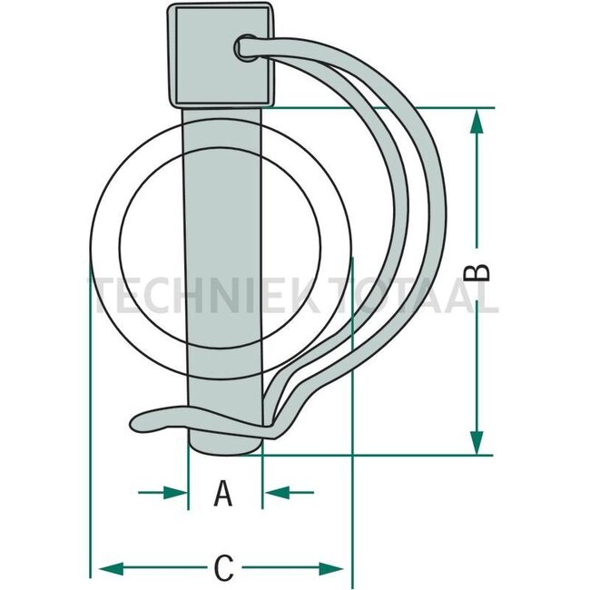 GRANIT Linch pin for tubes 19 x 48 mm galvanised