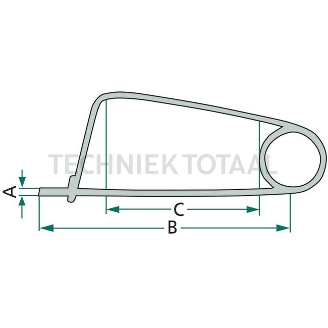 GRANIT Sicherungsstecker - 20023420, 200234200 | A: 3 mm | B: 90 mm | C: 70 mm