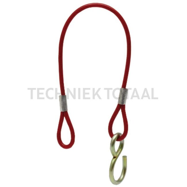 GRANIT Safety cable For linch pins - 20006021, H718922070040 | Version: Rope | Total length: 195 mm | Chain Ø: 3 mm | Eyelet Ø: 11 mm