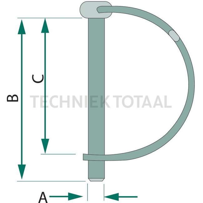 GRANIT Linch pin for tube 12 x 67 mm galvanised | 6122504, 06122504