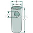 GRANIT Reducing bush Cat. 2-3 - 20011137 | Version: Lower link | Category: 2 / 3 | A: 37 mm | B: 28 mm | C: 64 mm | D: 12 mm
