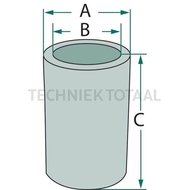 CBM Verloopbus topstang cat. 1 / 2, A 25,4 mm, B 19,4 mm, C 44 mm - 40049040, 040049040