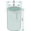 GRANIT Reducing bush, top link cat. 1 / 2, A 25,4 mm, B 19,4 mm, C 16,5 - 20,5 mm