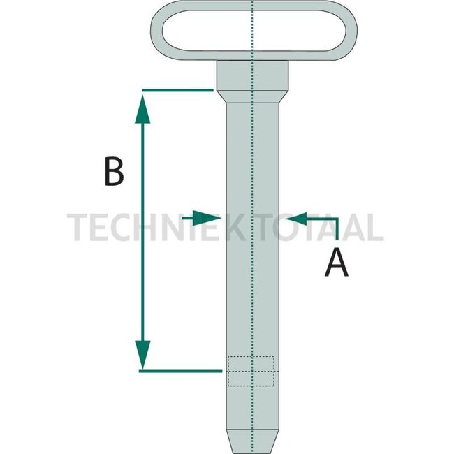 GRANIT Pin Cat. 3 - 20000018, 50120000018, 050120000018, 20000018 | Version: Without chain | Category: 3 | A: 32 mm | C: 220 mm