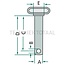 GRANIT Pin Cat. 2 - 20012847 | Version: Without chain | Category: 2 | A: 25 mm | B: 12 mm | C: 105 mm | D: 120 mm | E: 32 mm