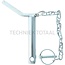 GRANIT Top link pin Cat. 2 - 20012864 | Version: With chain | Category: 2 | A: 25 mm | B: 12 mm | C: 125 mm | D: 143 mm | Menke no.: 73649
