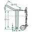 GRANIT Top link pin Cat. 2 - 20012864 | Version: With chain | Category: 2 | A: 25 mm | B: 12 mm | C: 125 mm | D: 143 mm | Menke no.: 73649