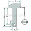 GRANIT Pin Cat. 1 - 20012841 | Version: With chain | Category: 1 | A: 19 mm | B: 12 mm | C: 110 mm | D: 125 mm | E: 75 mm | Menke no.: 22772