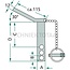 GRANIT Pin Cat. 2 - 200129130 | Version: With chain | Category: 2 | A: 25 mm | B: 12 mm | C: 130 mm | D: 175 mm