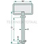 GRANIT Pin Special version - 20032189 | Version: With chain | Category: Special version | A: 35 mm | B: 12 mm | C: 190 mm | D: 228 mm