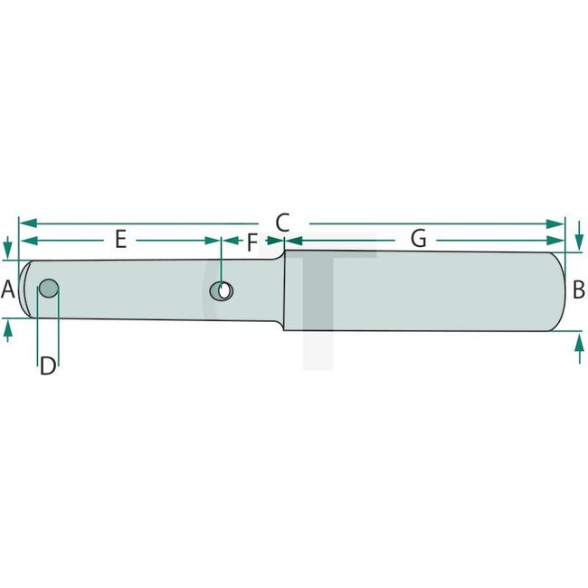 GRANIT Pin Cat. 2-3 - 20012965 | Category: 2 - 3 | A: 25 mm | B: 32 mm | C: 242 mm | D: 12 mm | E: 81 mm | F: 125 mm | G: 26 mm | Menke no.: 49014