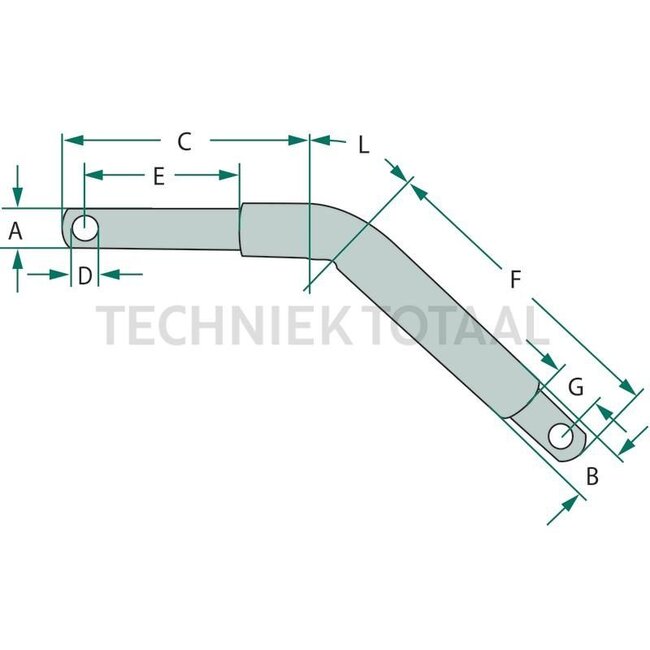 GRANIT Pin Cat. 2-3 - 20012975 | Category: 2 - 3 | A: 25 mm | B: 32 mm | C: 121 mm | D: 12 mm | E: 72 mm | F: 126 mm | G: 26 mm | L: 45° mm | Menke no.: 49016