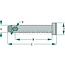 GRANIT Pin Cat. 1 - 20099042 | Version: Drilled on one side, without chain | Category: 1 | A: 19 mm | B: 11 mm | C: 55 mm | D: 75 mm | E: 22 mm