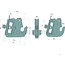 GRANIT Quick connector size 2 - 71806055, G205870120021, G205870120020, 044011100000, 0044011100000 | Category: 2 | A: 30 mm | B: 37 mm | C: 135 mm | D: 100 mm | E: 176 mm | F: 87 mm