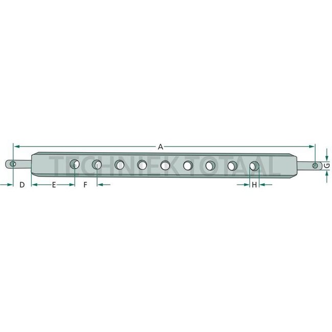 Gatenbalk 962 mm Cat. 2