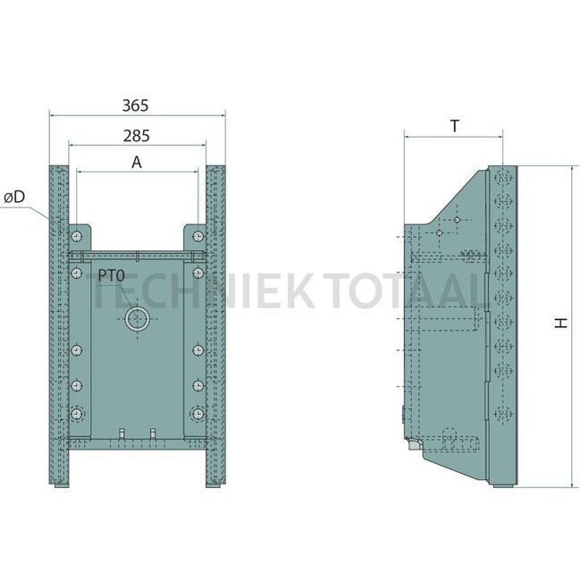Walterscheid Trekhaakframe lang John Deere 5080M - 5115M - AL181445, SJ37346