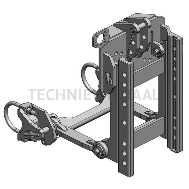 Scharmüller Hitch support U1600/U1400 type 427 - 77700131010 | D-value: 76,4 kN | Detent pin Ø: 25 mm | Guide width: 32 mm | Rail width: 330 mm | Load capacity: 2000 kg | Colour: Black | Hole pattern: 230 x 130 / 160 x 100 mm
