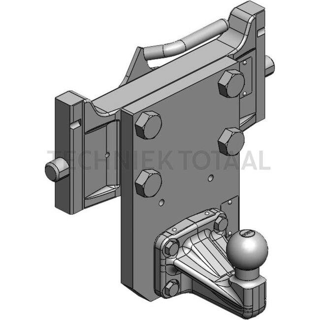 Scharmüller Innenteil Kuppelpunkt 10cm tiefer - 77707733005 | Schienenbreite: 330 mm | Führungsbreite: 32 mm | Rastbolzen Ø: 25 mm | Stützlast: 250 kg | D-Wert: 31 kN | Ausladung: 147 mm | Plattenhöhe: 150 mm | Bohrung: M20 mm | Farbe: Schwarz | Beschreibung: Höhenve