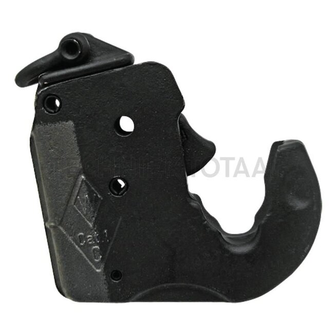 Walterscheid Lower link hook Cat. 3L - 395208555, 1208555 | Category: 3L | Max. power (kW (hp)): 92 (125) | A: 64 mm | B: 38 mm | C: 134 mm | D: 120 mm | E: 200 mm | F: 117 mm | Type: Light | Description: <b>Advantages:</b> |  Suitable for absorbing high tensile, comp