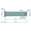 GRANIT Bolzen - 20000208, 213479, 8V16S0600, 6020000208 | Uitvoering: universeel, zonder ketting | Categorie: 1 | A: 22 mm | B: 4 mm | C: 102 mm | D: 117 mm
