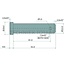 GRANIT Unterlenkerbolzen - 20000206, 213477, 6020000206, 8V16L3500 | Ausführung: universal, ohne Kette | Kategorie: 1 | A: 22 mm | B: 5 mm | C: 81 mm | D: 100 mm
