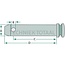 GRANIT Top link pin Kat. 3 - 12053750 | Version: Drilled on one side, without chain | Category: 3 | A: 32 mm | B: 12 mm | C: 125 mm | D: 163 mm