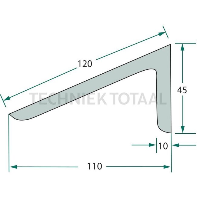 GRANIT Rear wheel mudguard extension - 220821484 | Width: 110 mm | Length: 4000 mm