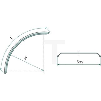 GRANIT Kotflügel 620 x 1880 mm Fendt Favorit 816 - 926, Fendt 916 - 930