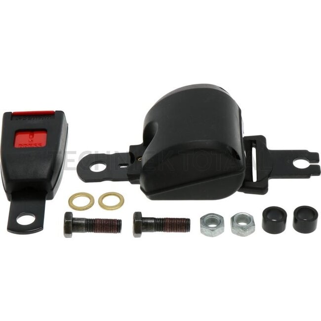 GRANIT Heupgordel automatisch oprolbaar - 240ACC025T, 1598504, SB020, 1274331019, A000037717, 580062078 | Bestaat uit: • 1x gordelroller automatisch, (afmetingen: 1.000 x 45 mm), • 1x gordelsluiting (lengte: 165 mm), • 2x schroef 7/16 UNF draad, • 2x moeren, • 2