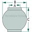 GRANIT Heavy Duty top link ball cat. 2 / 3, Ø 25,4 mm, 60 x 51 mm - 10 pieces