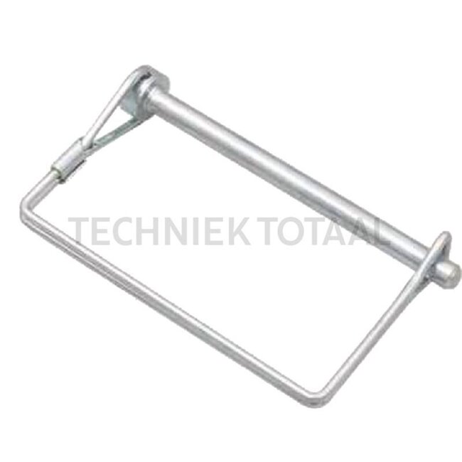 GRANIT Linch pin for tube - 20099124, 200991242 | A: 10 mm | B: 90 mm | C: 80 mm | D: 18 mm | E: 8 mm | F: 2,3 mm | Version: galvanised