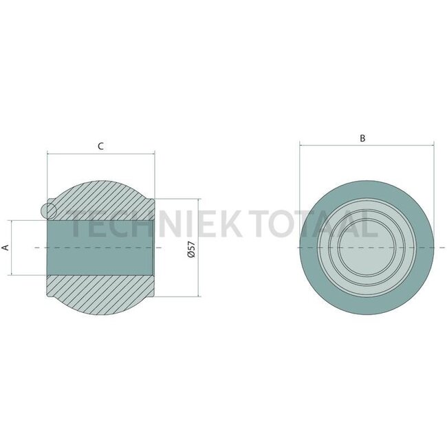 GRANIT Heavy Duty top link ball cat. 3 / 4, Ø 32 mm, 78 x 63 mm - 10 pieces