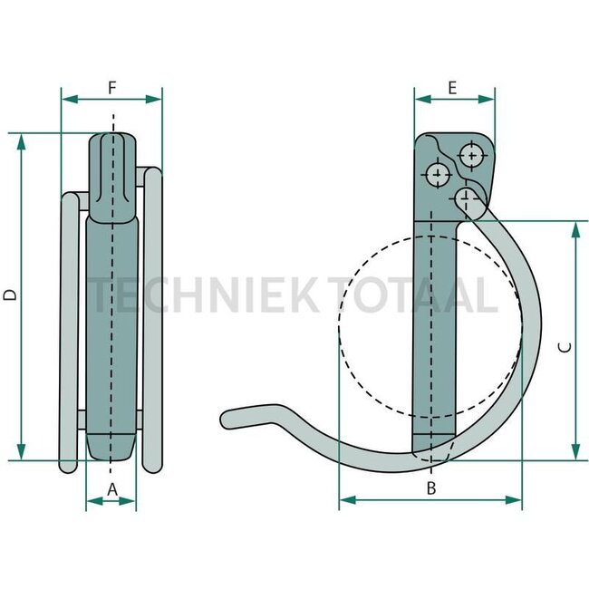 GRANIT Linch pin for tubes 5,5 x 42 mm galvanised - 5 pieces