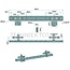 GRANIT Linkage drawbar not rotatable cat. 1-2, 900 x 80 x 30 mm, 7 holes