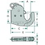 CBM Unterlenkerhaken Kat. 2S - 712GI2S, AN130T0102, 80012914 | Kategorie: 2S | A: 56 mm | B: 32 mm | C: 105 mm | D: 82 mm | E: 160 mm | F: 105 mm | Leistung bis kW: 65 (88) PS | Bauart: klein | Menke-Nr.: 47456