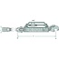 CBM Hydraulischer Oberlenker Kat.3 - 12260020, 2.1254.00.4, 02.1254.00.4 | A Kat.: 3 / 32 | B Kat.: 3 / 32 | F: 666 / 906 mm | Kolbenstangen-Ø D: 50 mm | Zylinder-Ø innen E: 90 mm | Sperrblock: oben | I: 51 mm | Bauart: Fanghaken / Gabelgelenk | Oberlenkertyp